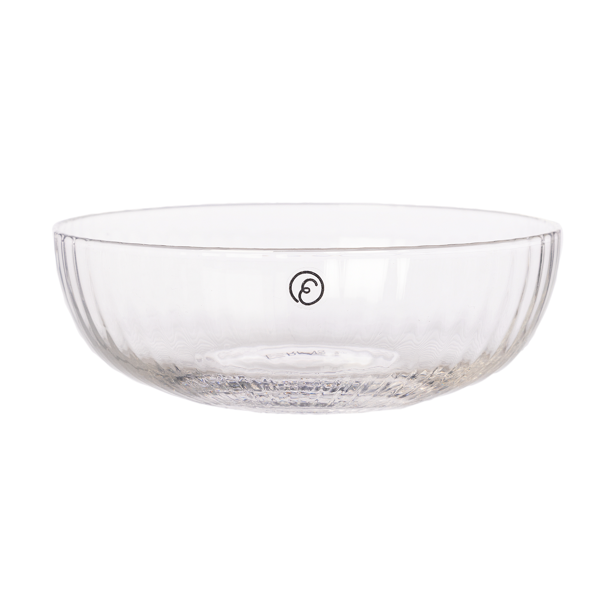 Ernst glass bowl, ribbed, Ø13 cm
