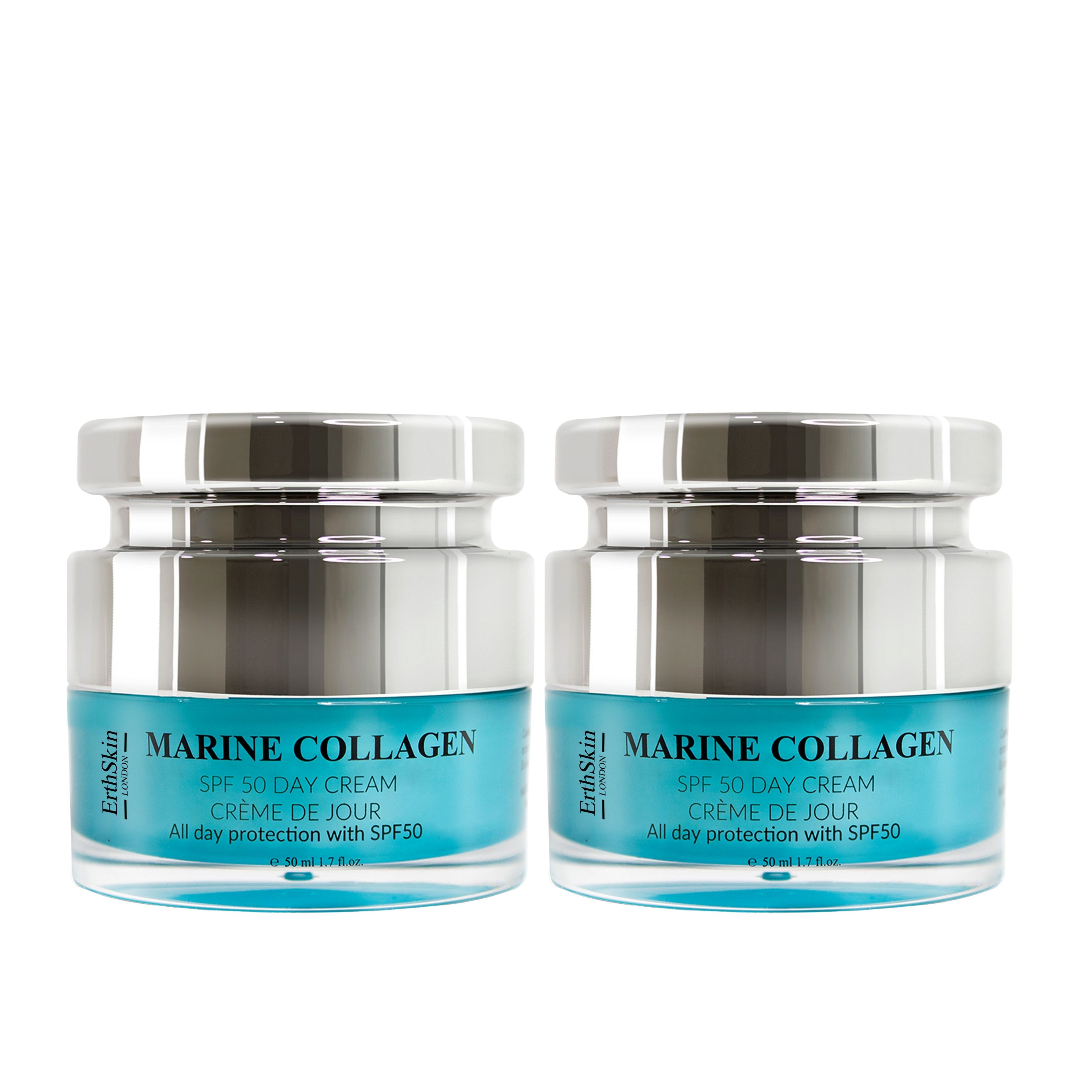 Erth skin london Marine Collagen SPF50 day cream anti-aging set 100 ml