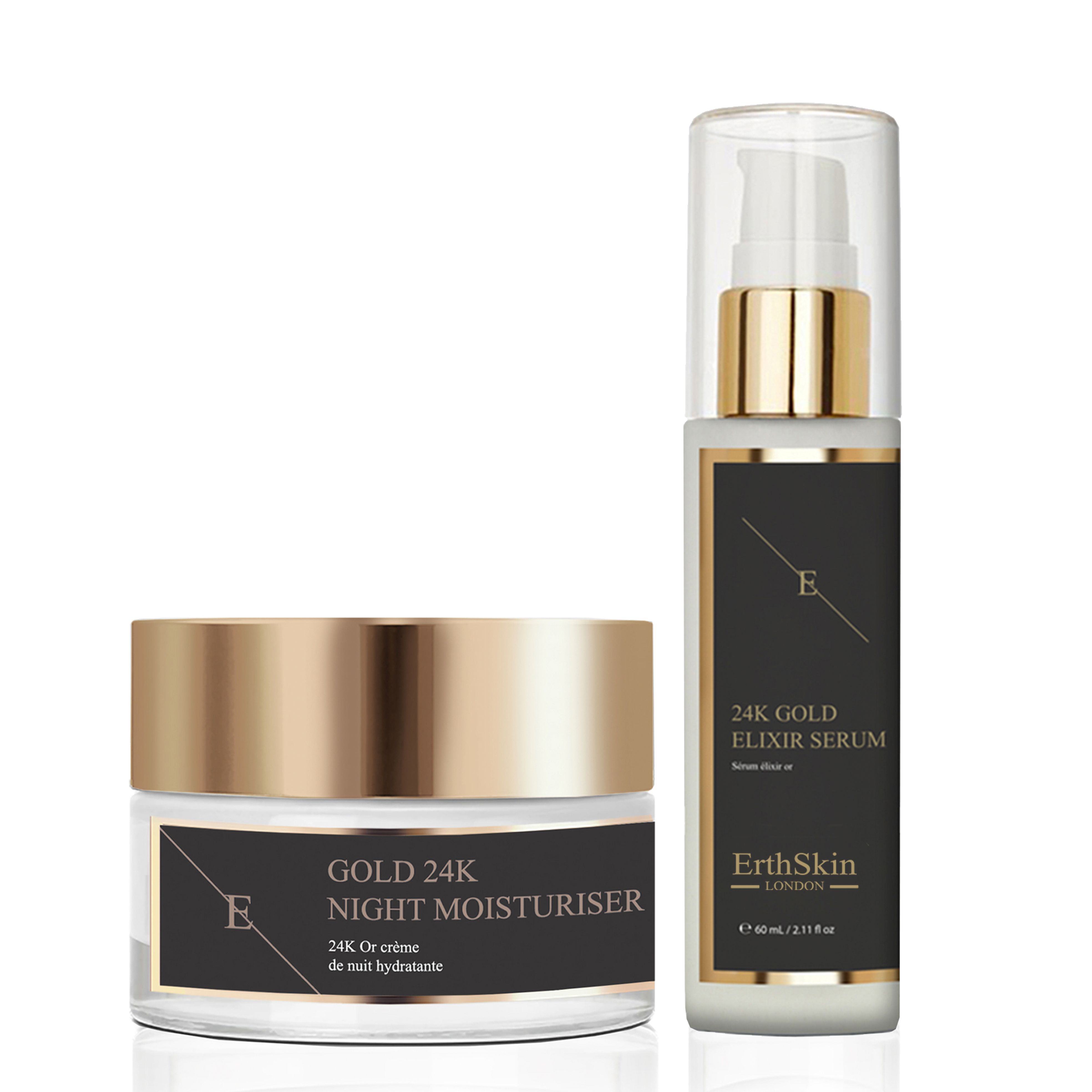 ErthSkin London Anti Wrinkle Elixir Serum + Night Moisturizer set 1 St