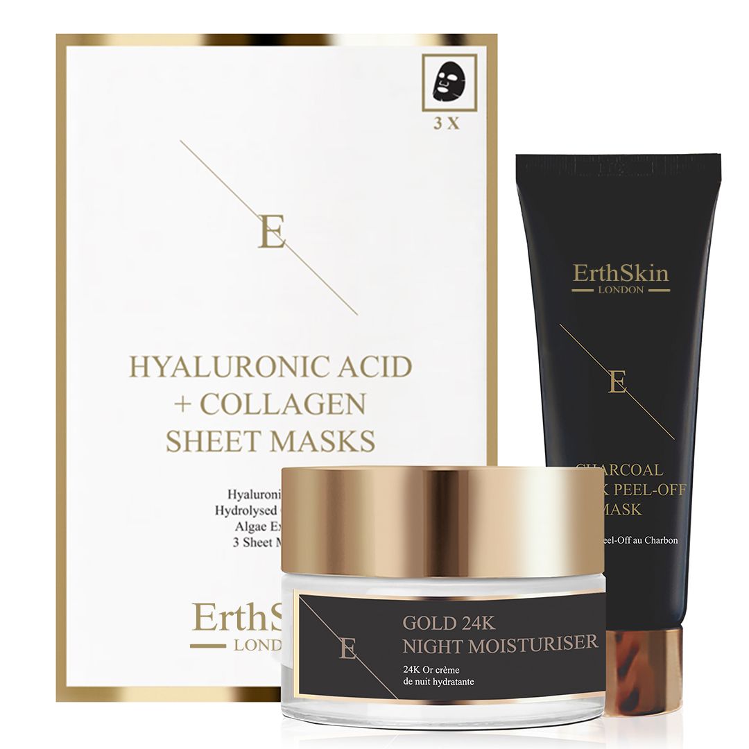 ErthSkin London ANTI-WRINKLE Night Moisturizer + Face Mask + Collagen Mask Set 1 St