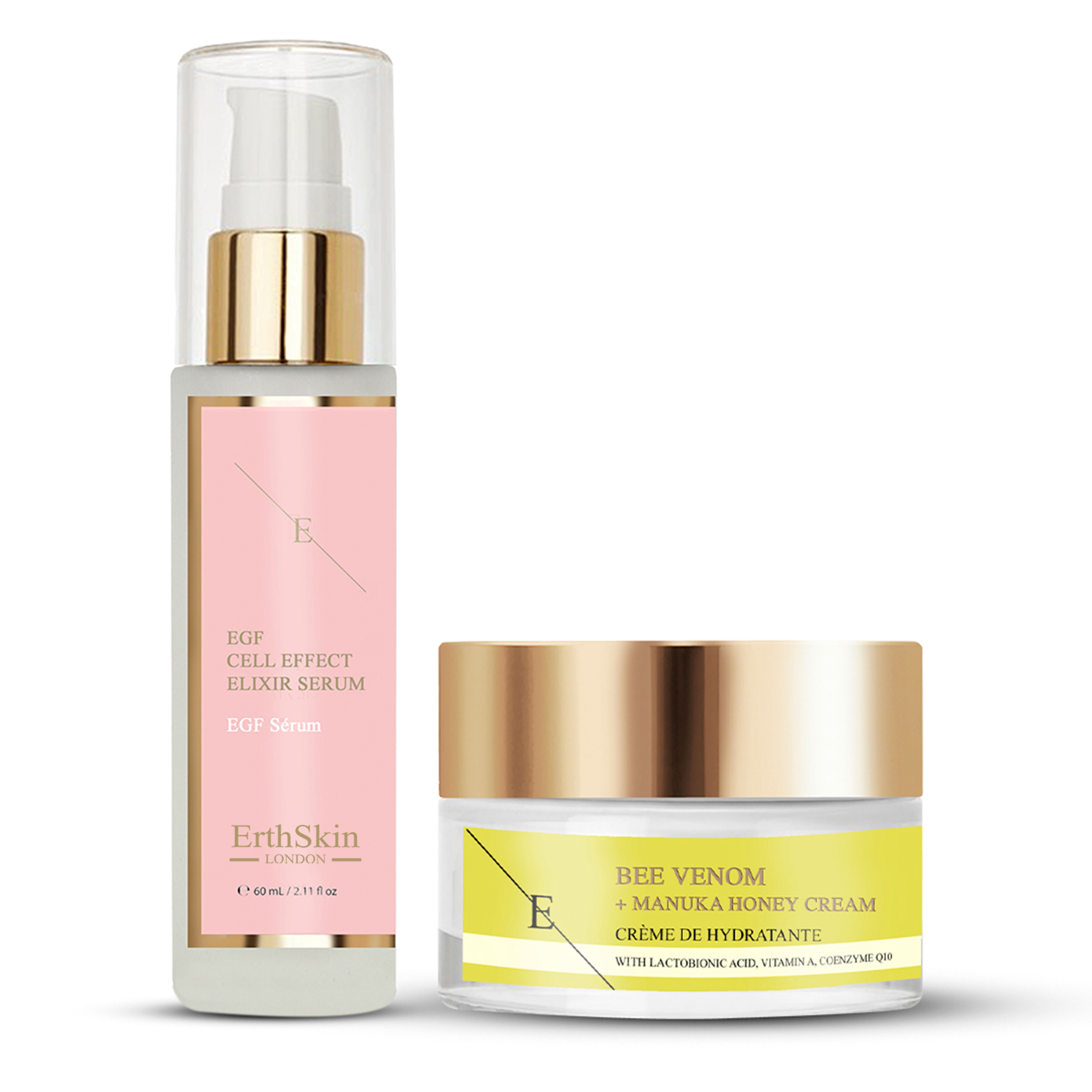 ErthSkin London Bee Venom + Manuka Honey Cream + EGF Cell Effect Serum set 1 St
