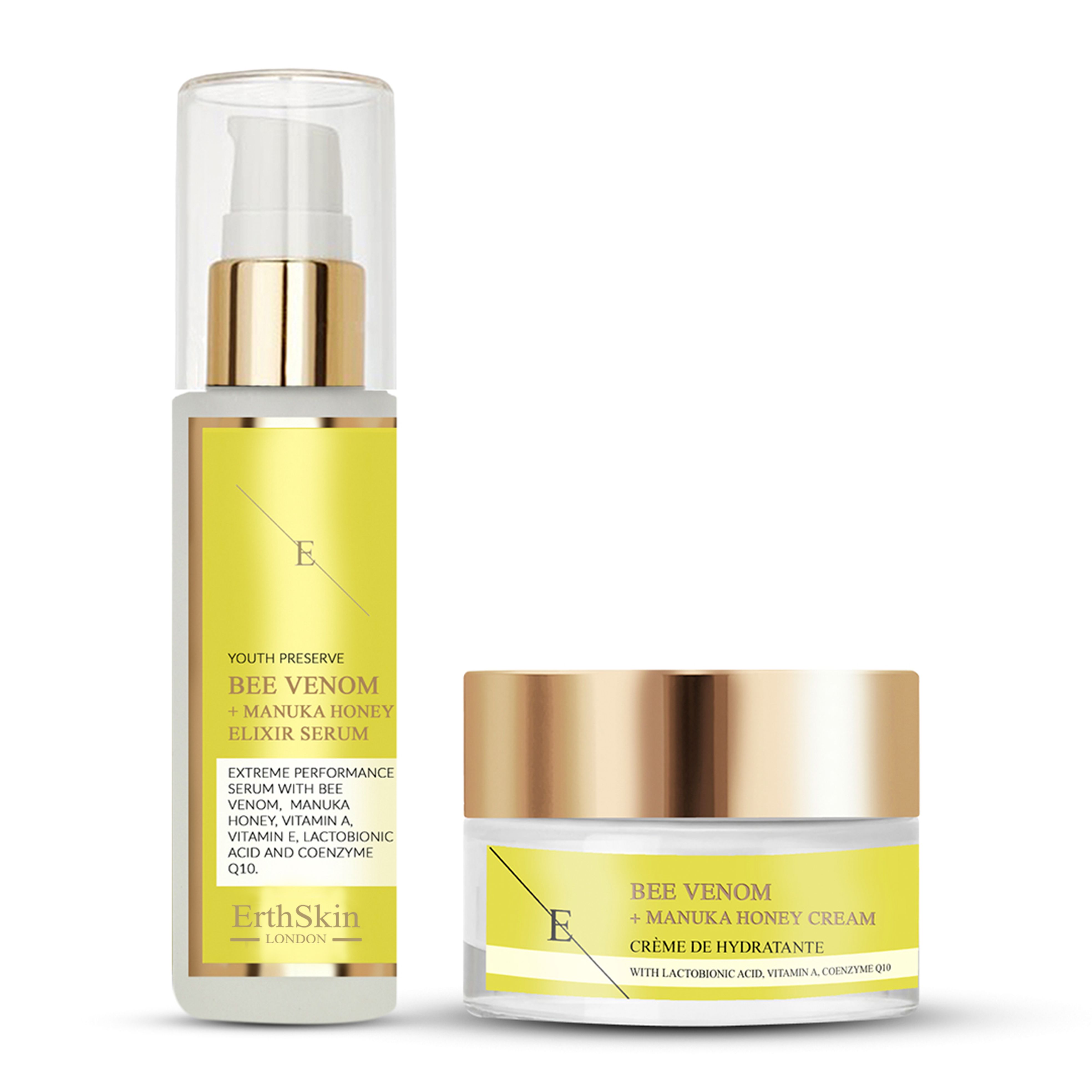ErthSkin London Bee Venom + Manuka Honey Cream + Elixir Serum set 1 St