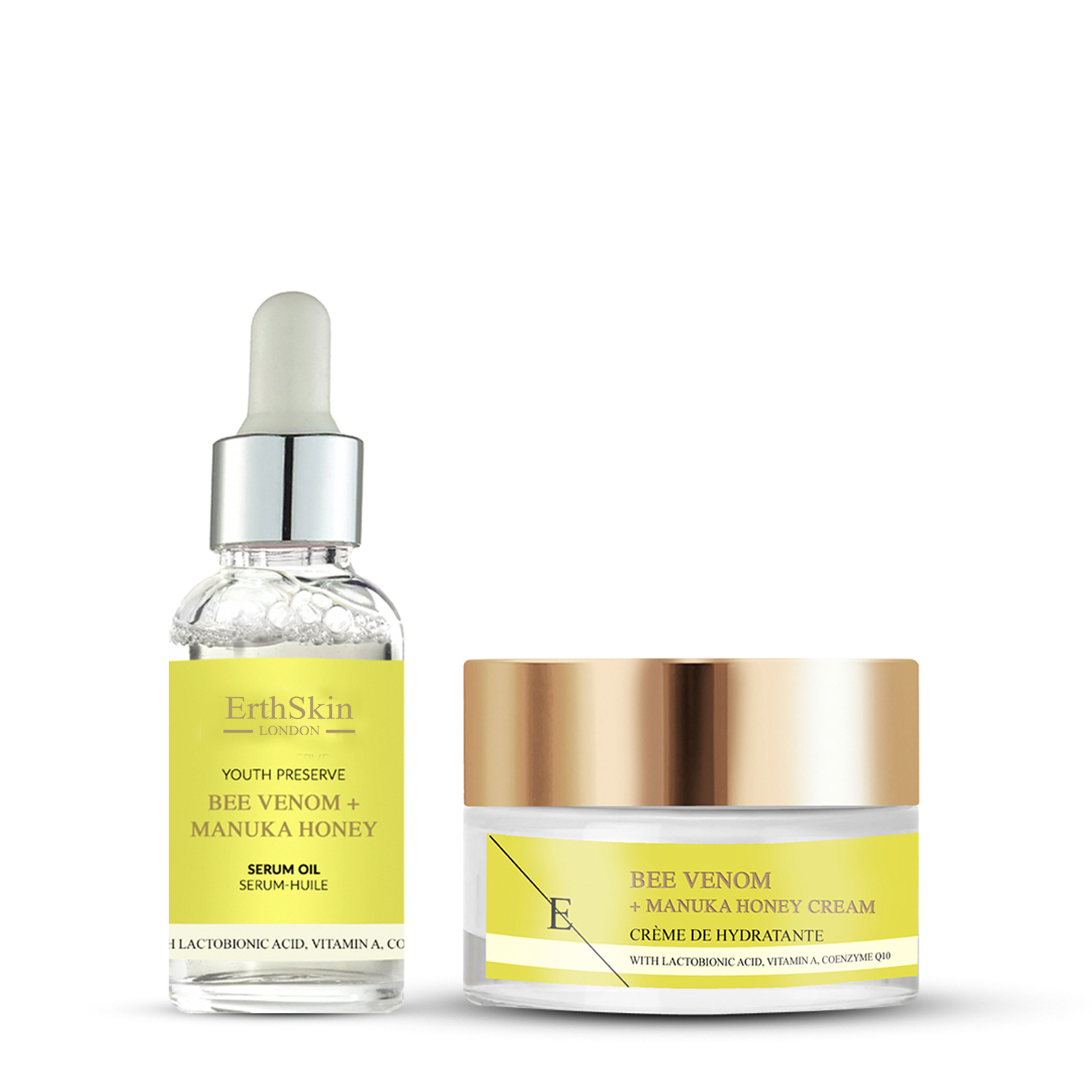 ErthSkin London Bee Venom + Manuka Honey Cream + Serum Oil Set 1 St