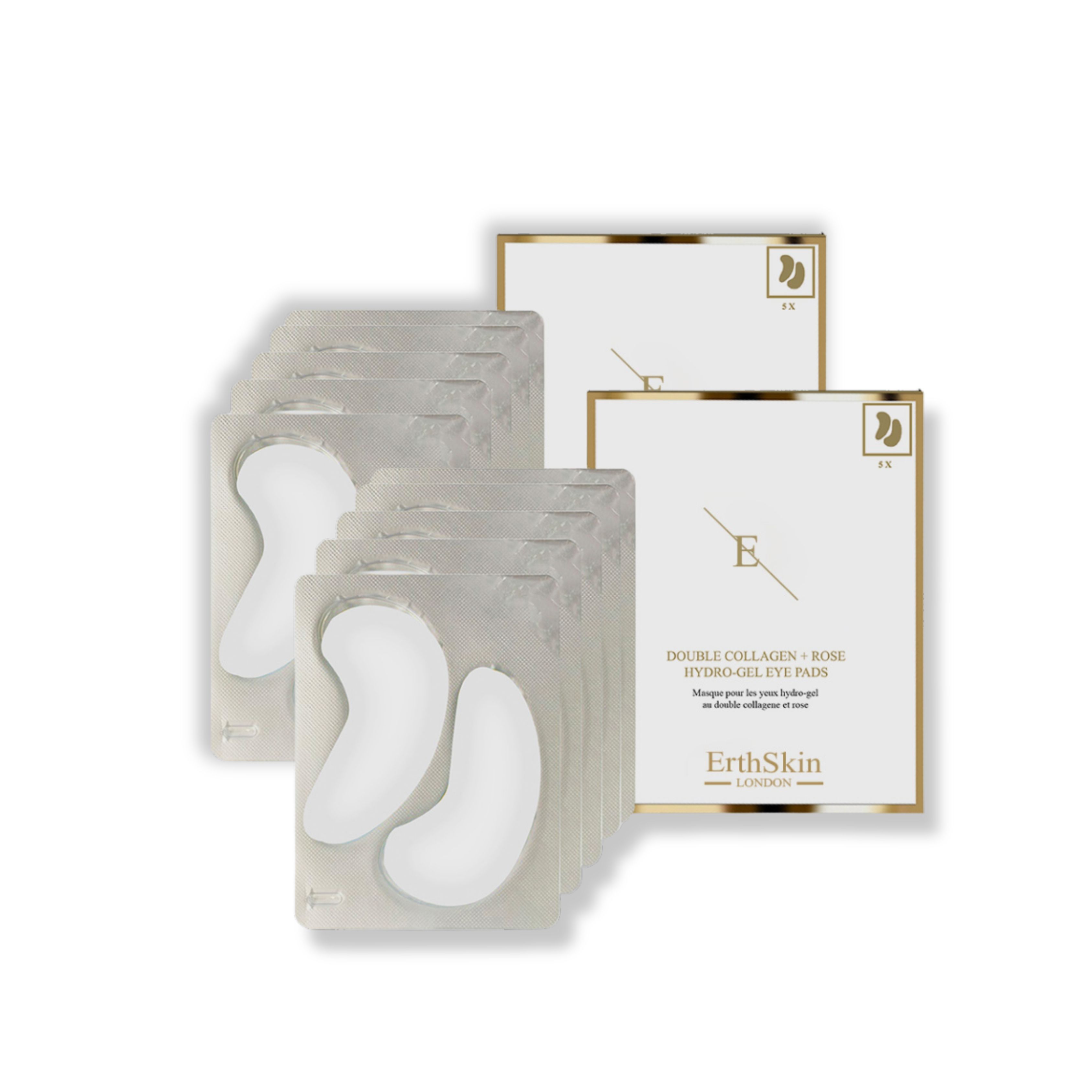 ErthSkin London Double Collagen + Rose Hydrogel Eye Pads set 1 St