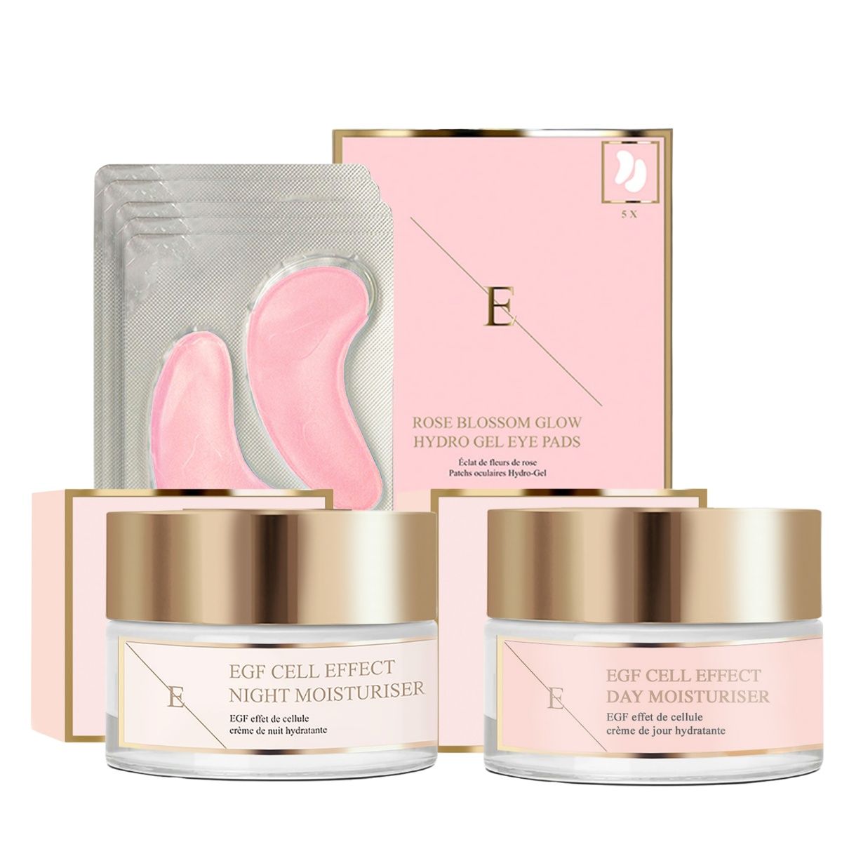 ErthSkin London EGF Cell Effect Day Moisture + EGF Cell Effect Night Moisture + eye pads set 1 St