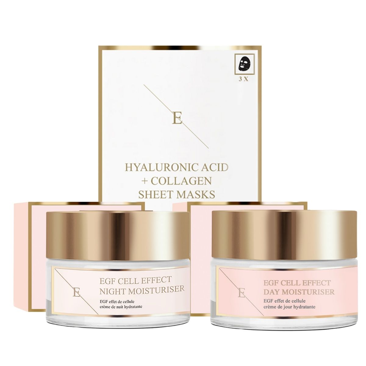 ErthSkin London EGF Day Moisturizer + EGF Night Moisturizer + Collagen Mask set 1 St