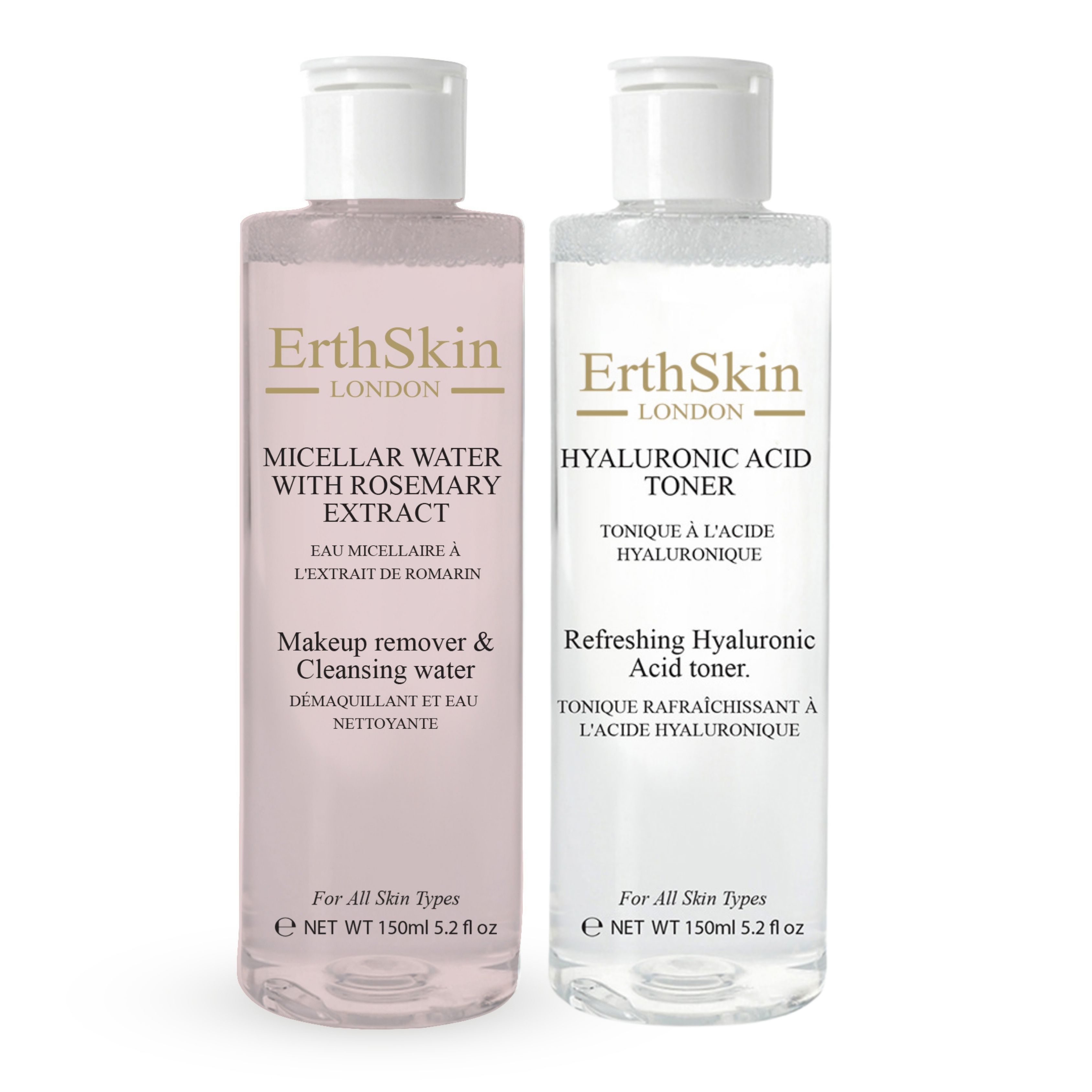 ErthSkin London Refreshing Hyaluronic Acid Toner + Micellar Water 150 ml