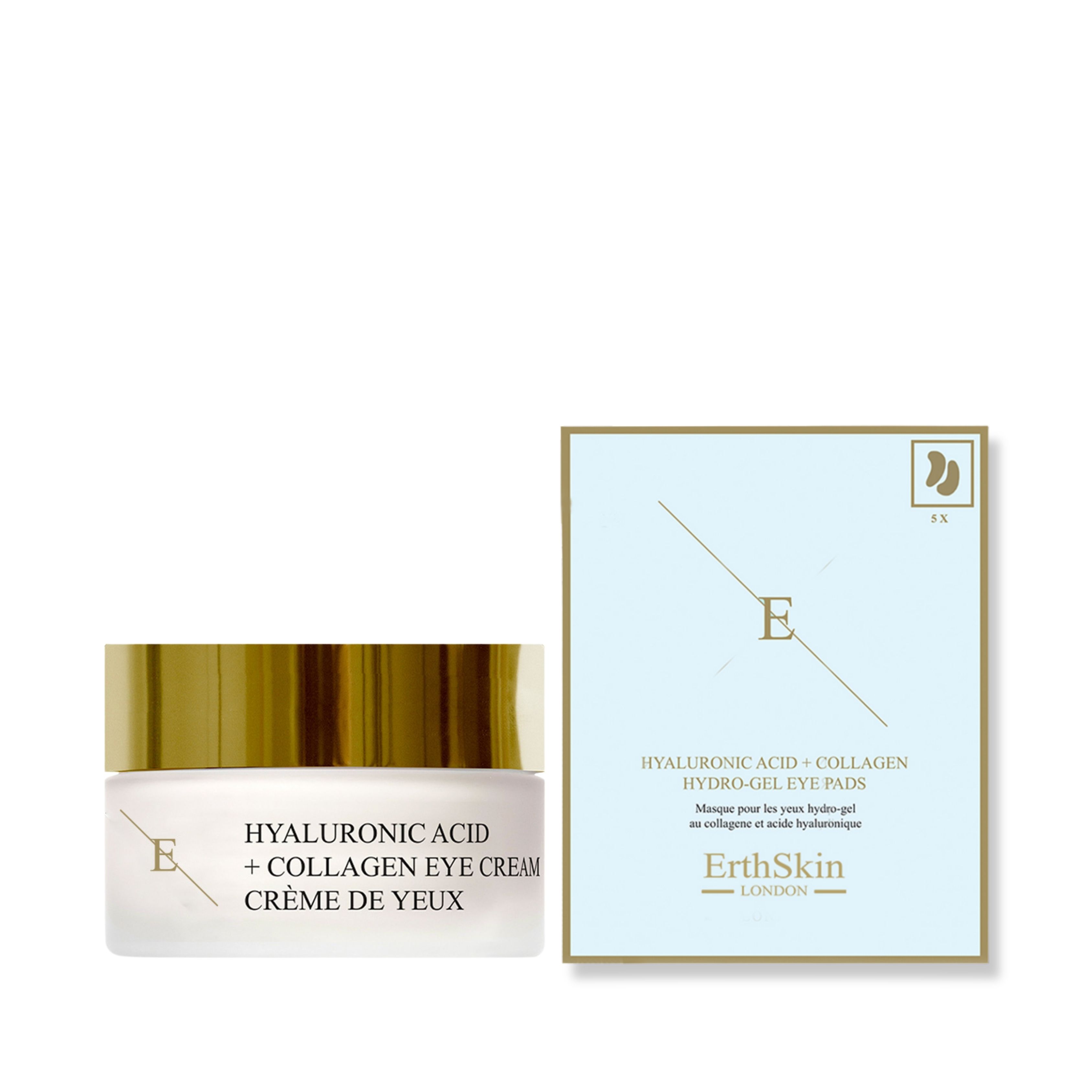 ErthSkin London Hyaluronic Acid + Collagen Pro Age Eye Cream + Eye Pads set 1 St