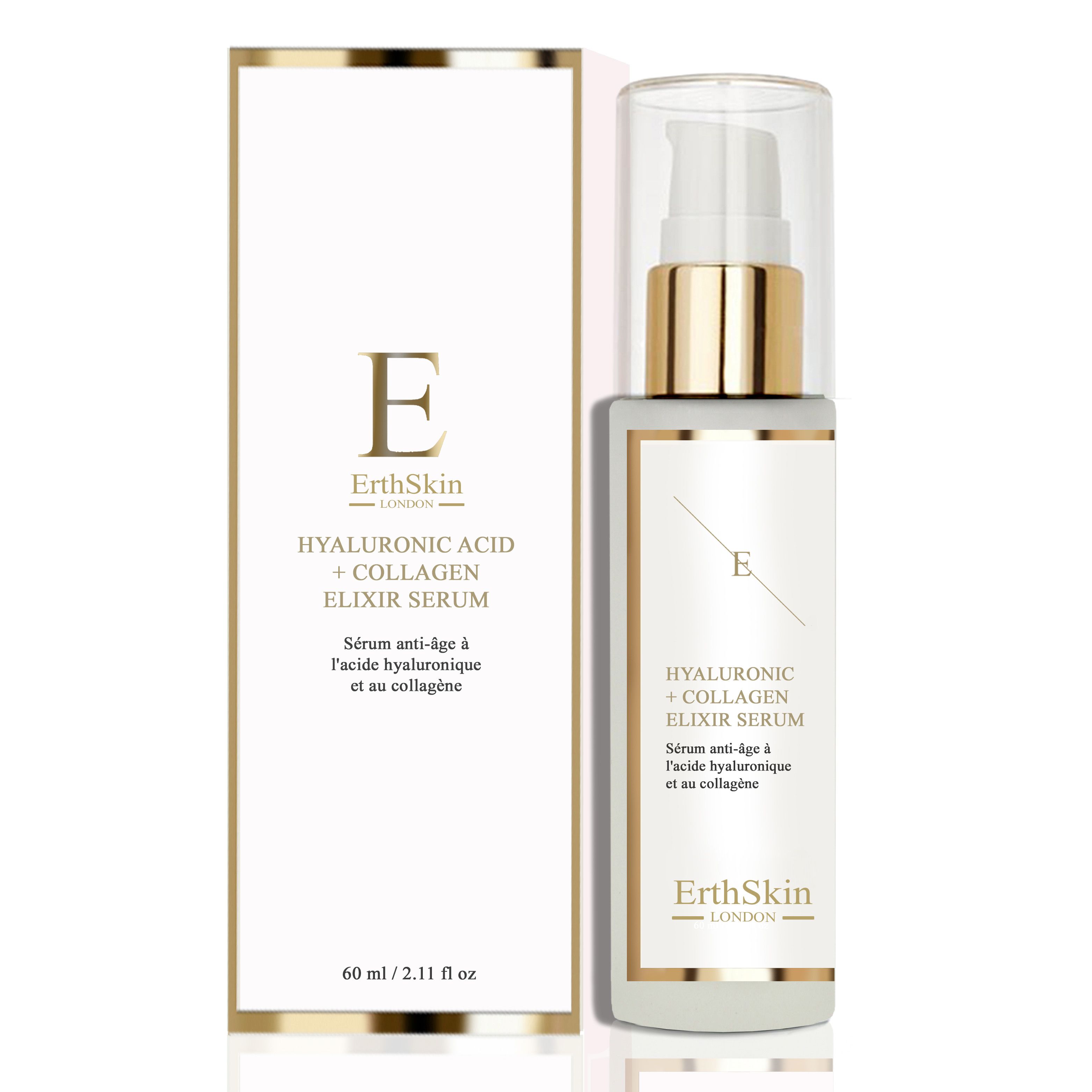 ErthSkin London Hyaluronic Acid & Collagen Serum Anti-Aging, 60 ml
