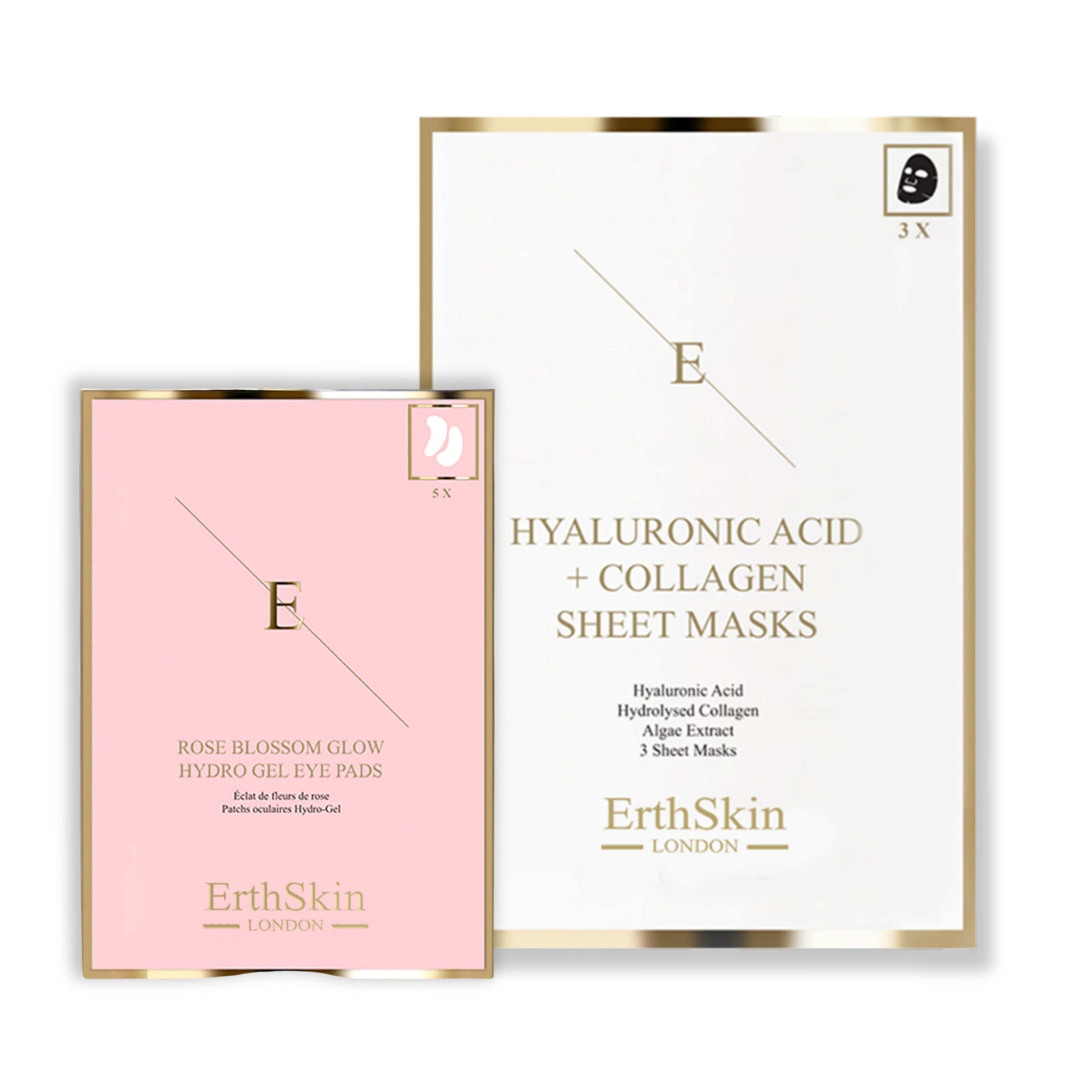 ErthSkin London Hyaluronic Acid and Collagen Mask + Eye Pads Set 1 St