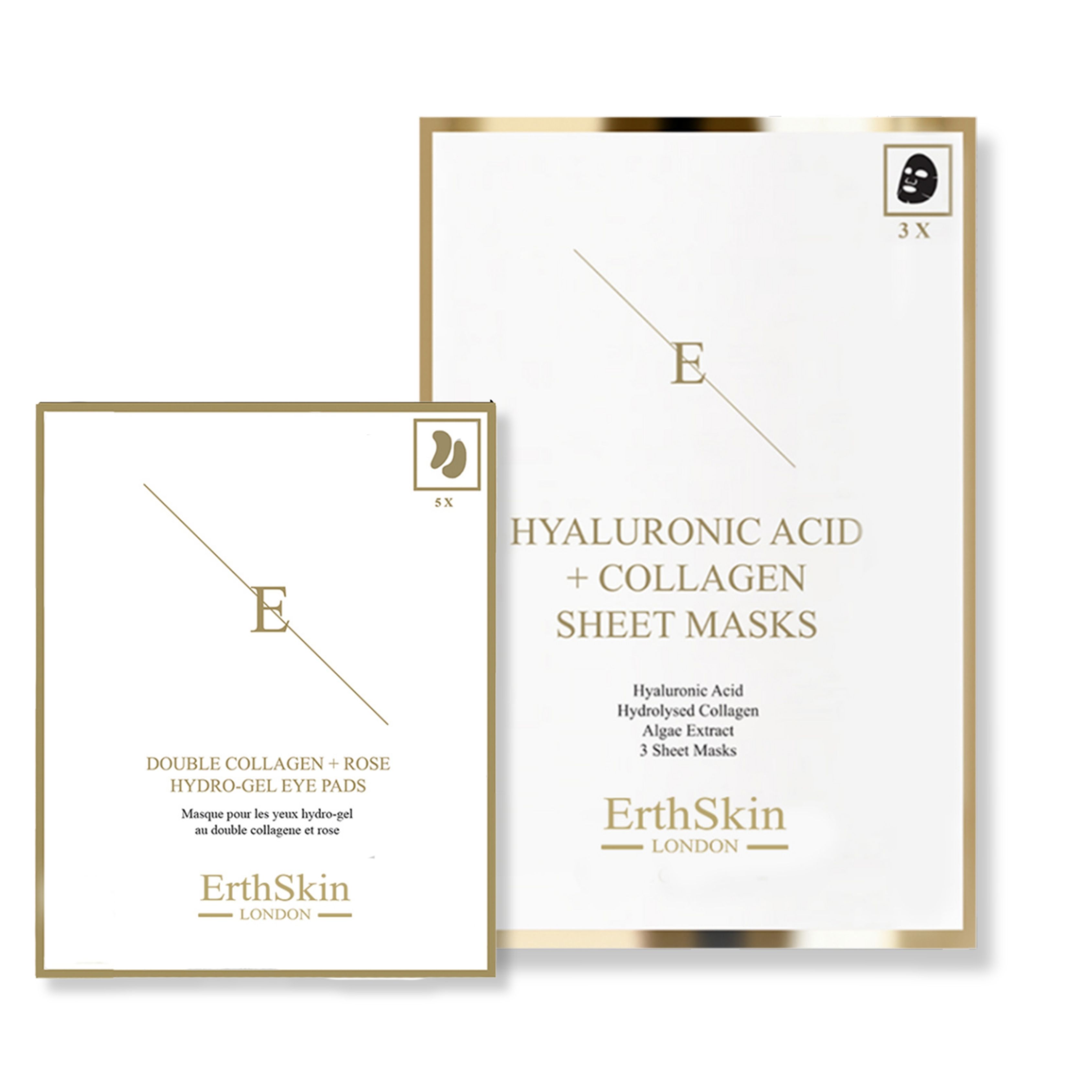 ErthSkin London Hyaluronic Acid and Collagen Mask + Eye Pads Set 1 St