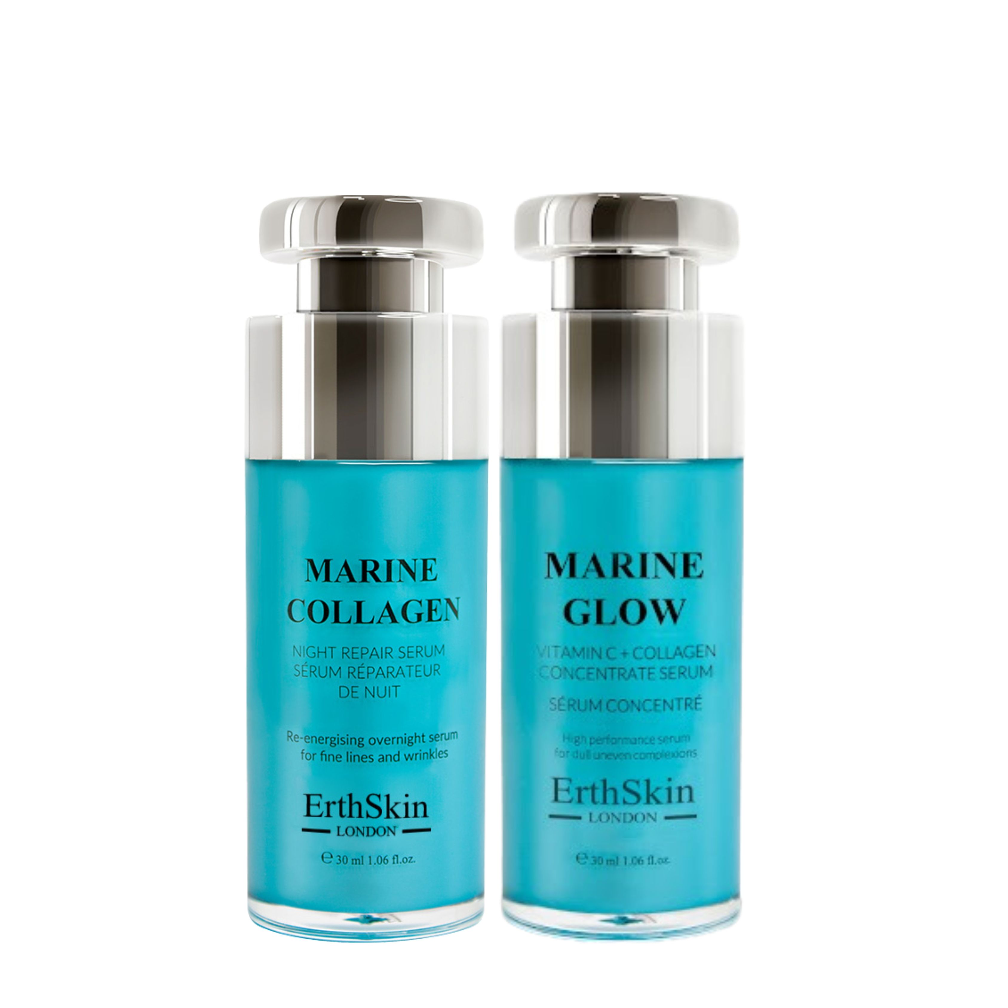 ErthSkin London Marine Collagen Night Repair Serum Marine Concentrate Serum Set 1 St