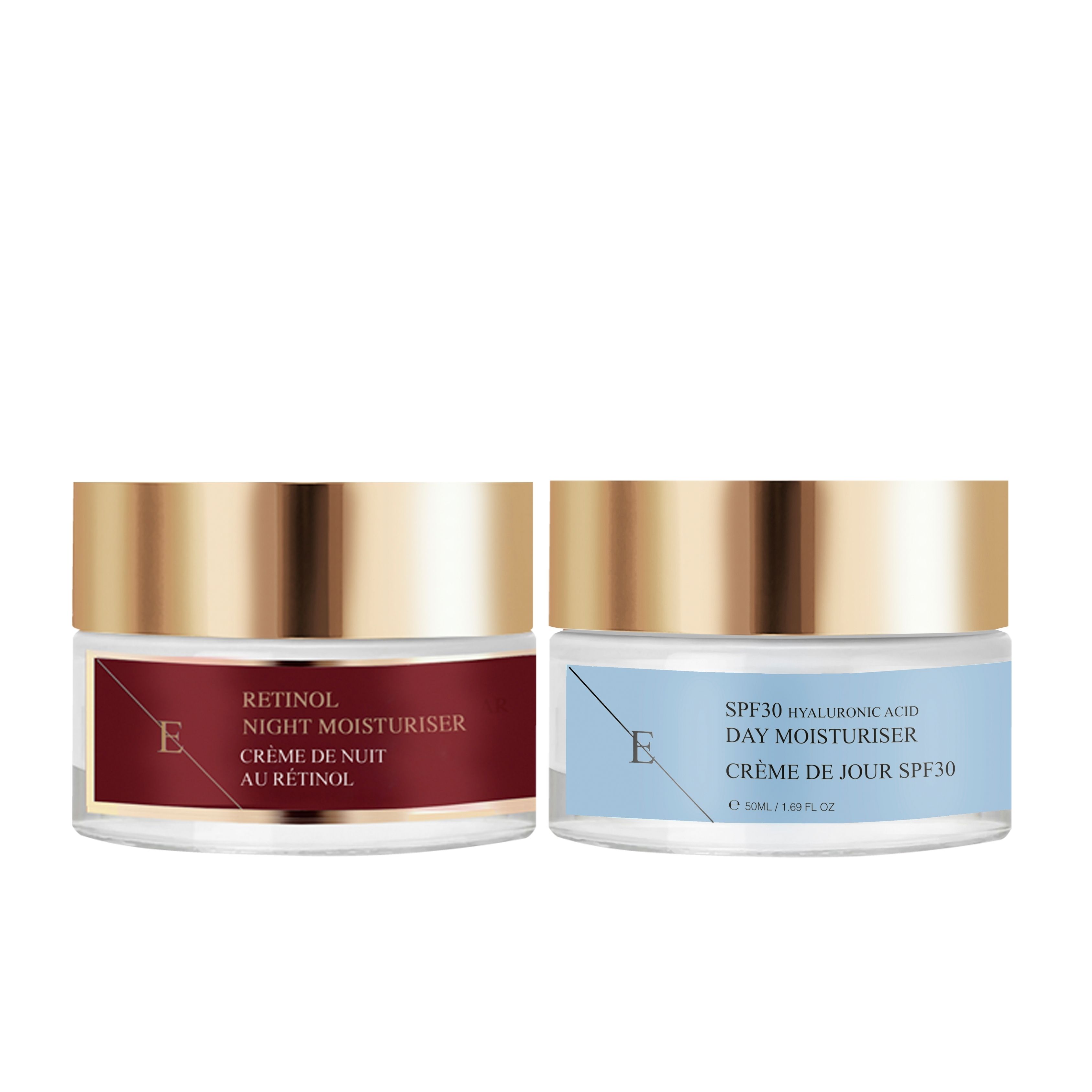 ErthSkin London Retinol Night Moisturizer + SPF Hyaluronic Acid Day Cream set 1 St