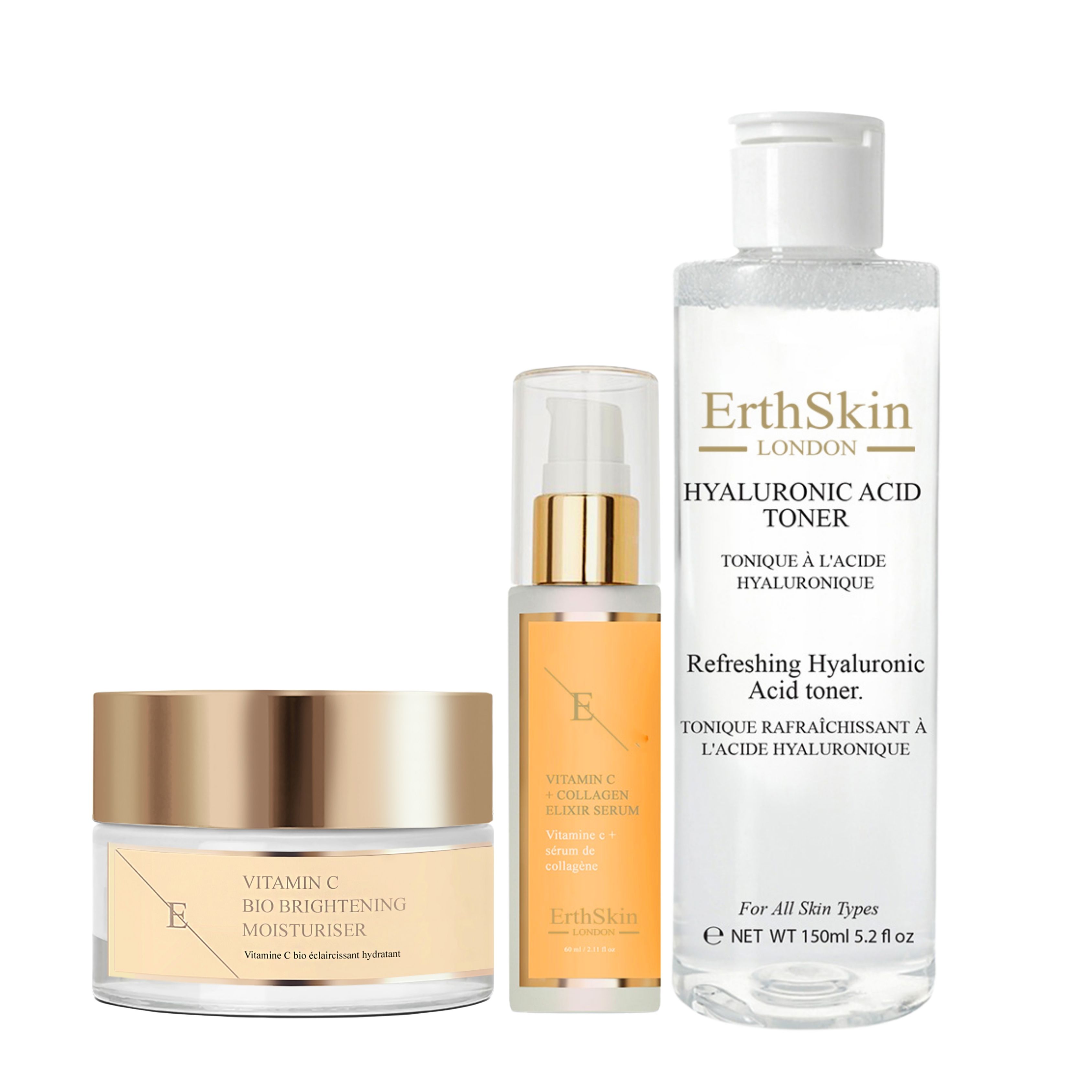 ErthSkin London Vitamin C Bio Brightening Moisturizer + ELIXIR SERUM set 1 St
