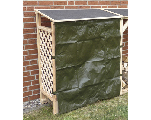 Extension element for firewood shelter Promadino Speyer including weather protection 119.5 x 68 x 148 cm nature
