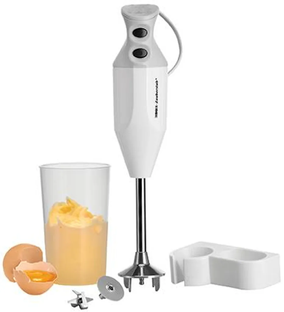 ESGE Magic Wand 90310 M 122 S, white immersion blender with accessories, 10,000 to 16,000 rpm, immersion blender, blender wand, hand mixer, accessories, 140 watts