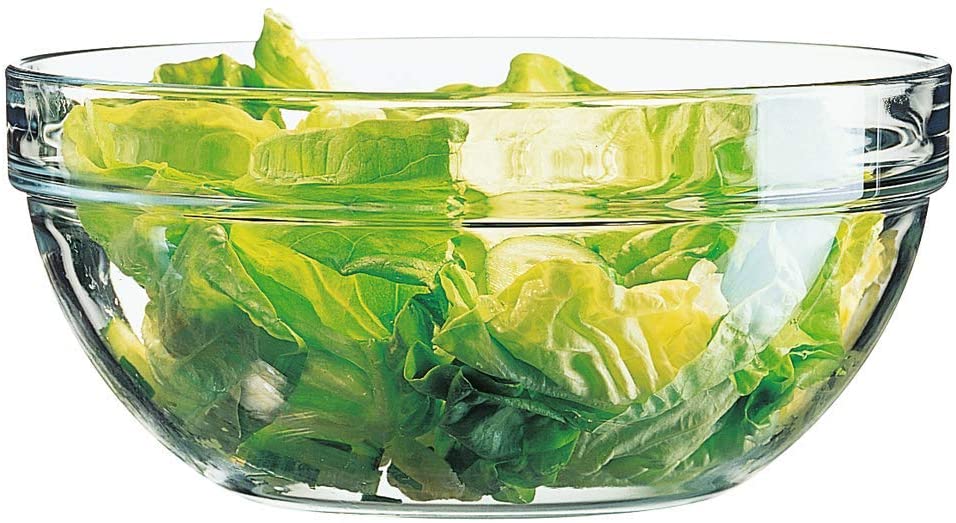Arcoroc ARC 09994 Empilable Bowl, Stacking Bowl, 26 cm, 4.5 Litres, Glass, Transparent, 1 Piece