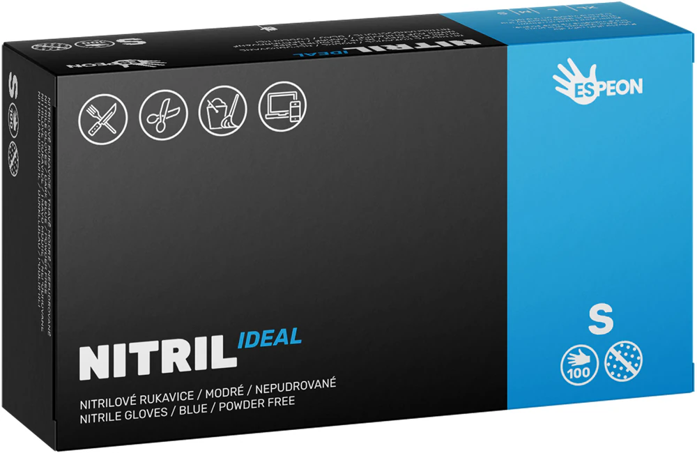 Espeon Nitrile Ideal Blue gloves made of powder-free nitrile