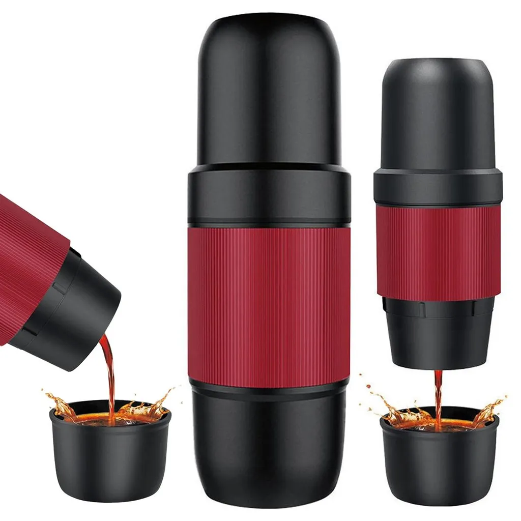 Slyrun Espresso machine, 2000 mAh battery, 8 bar pressure, compatible with standard capsules, 2-minute quick brewing, lightweight and durable, fresh coffee anywhere