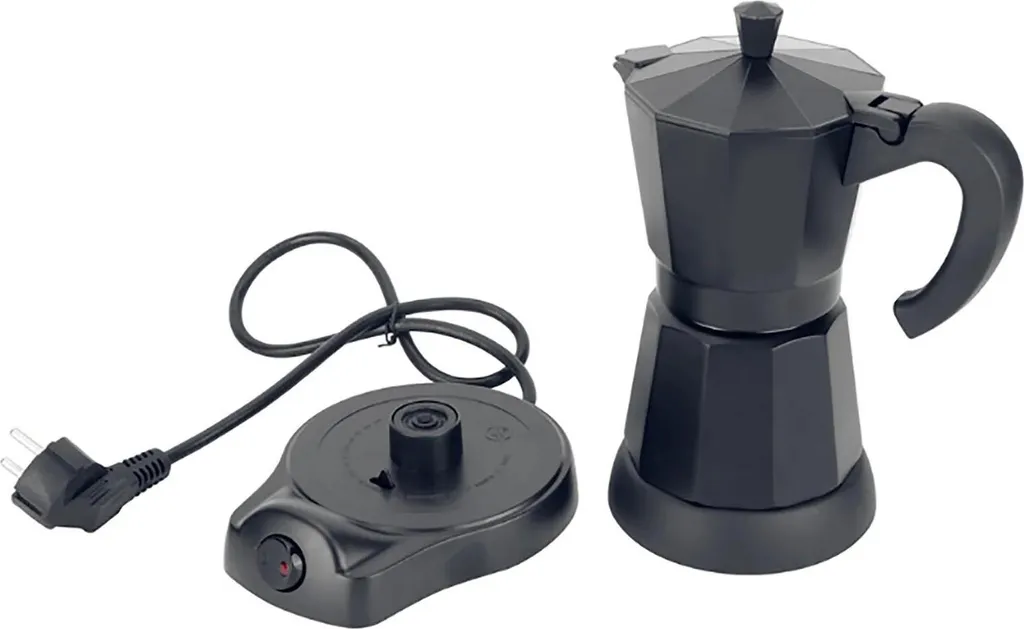 StarTech Espresso maker - Electric moka pot - Capacity 300 ml / 6 cups - Aluminum - Voltage 220–240 V 50 Hz - EU plug - Black