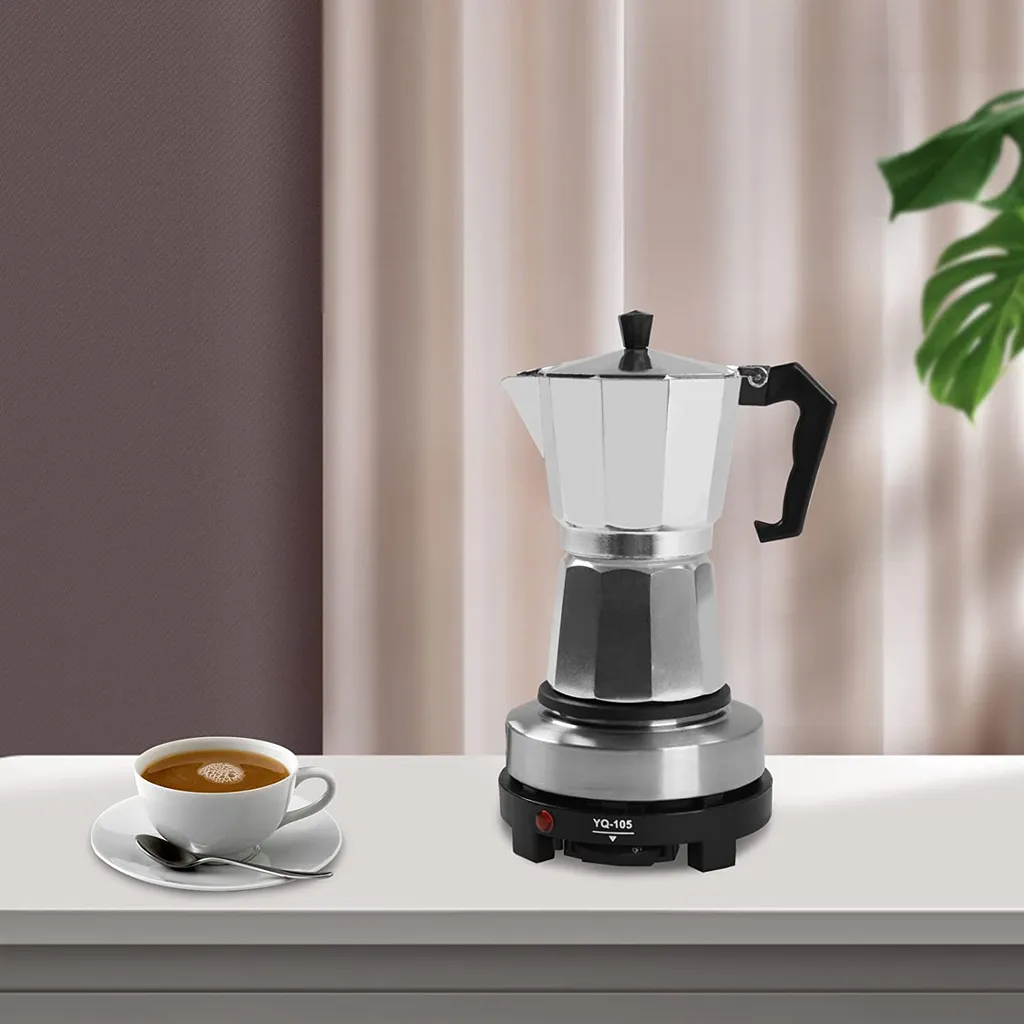 easybuy Espresso maker for 6 cups, coffee machine 300ml, electric hot plate and coffee urn