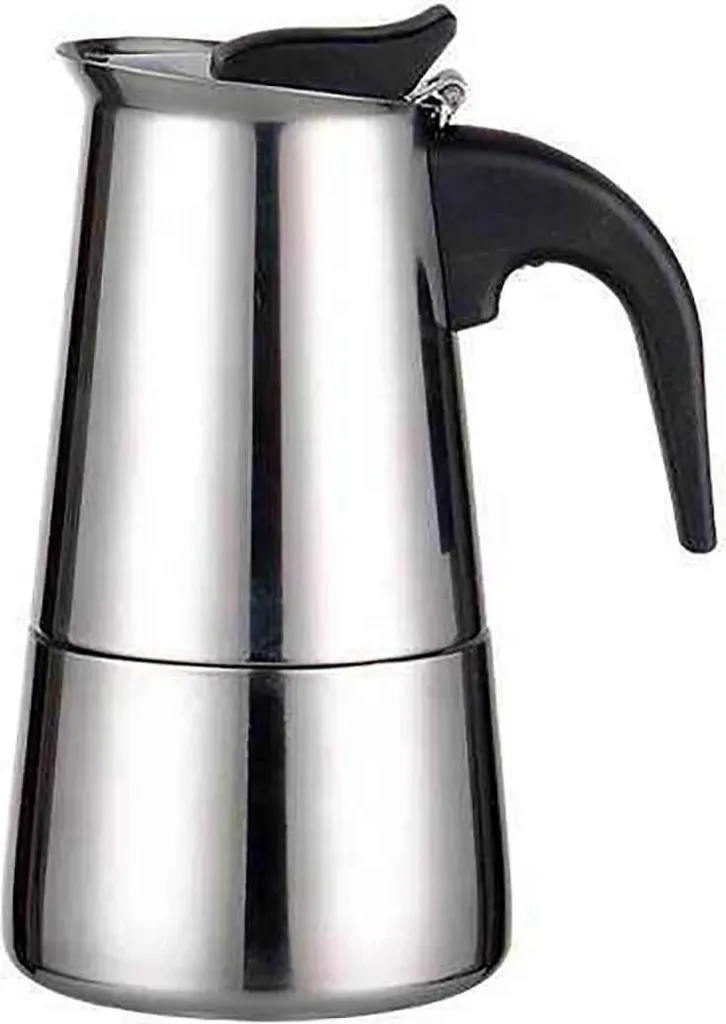 StarTech Espresso maker - Moka pot - 200 ml - Stainless steel - For stovetop - Home & office - Light grey