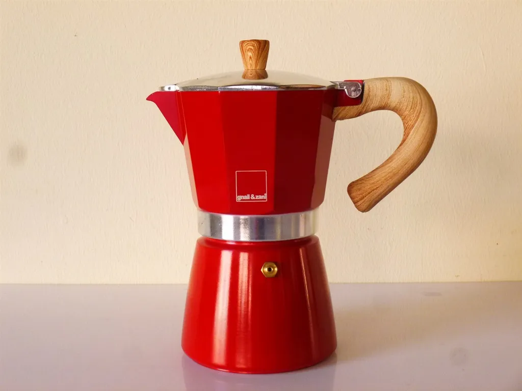 Gnali & Zani Venezia espresso maker, red, in 3 sizes: 3 cups