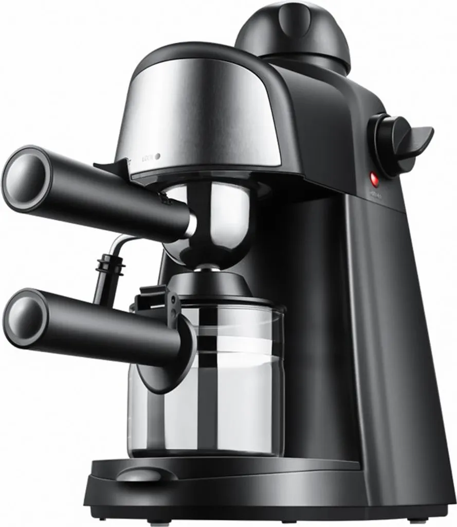Decdeal Espresso machine, 5 bar, 2-4 cups, 240 ml capacity, 800 W, with steam nozzle for milk frother, suitable for cappuccino, latte macchiato and