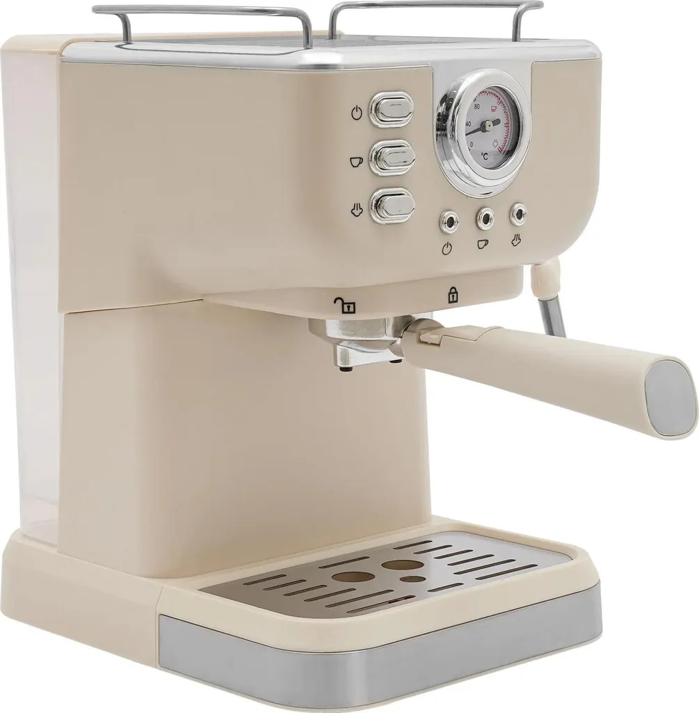 StarTech Espresso machine - Coffee machine - 1050 W - Milk frother - Compact - EU 220–240 V - White