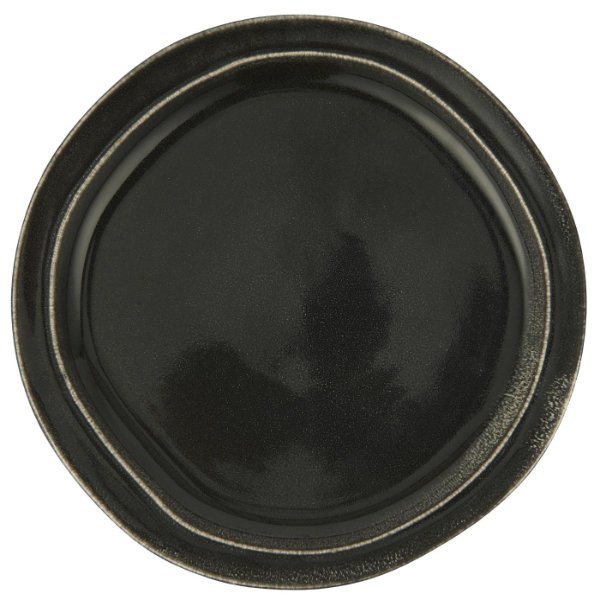 Antique Black dinner plate by Ib Laursen