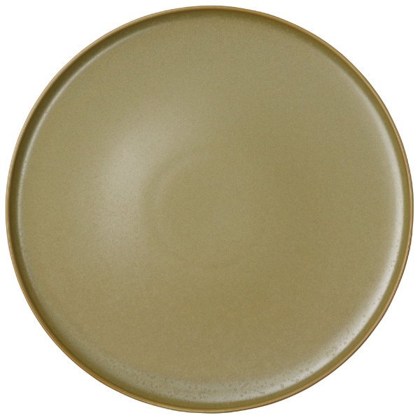 Dinner plate Coppa Miso yellow-green by Asa