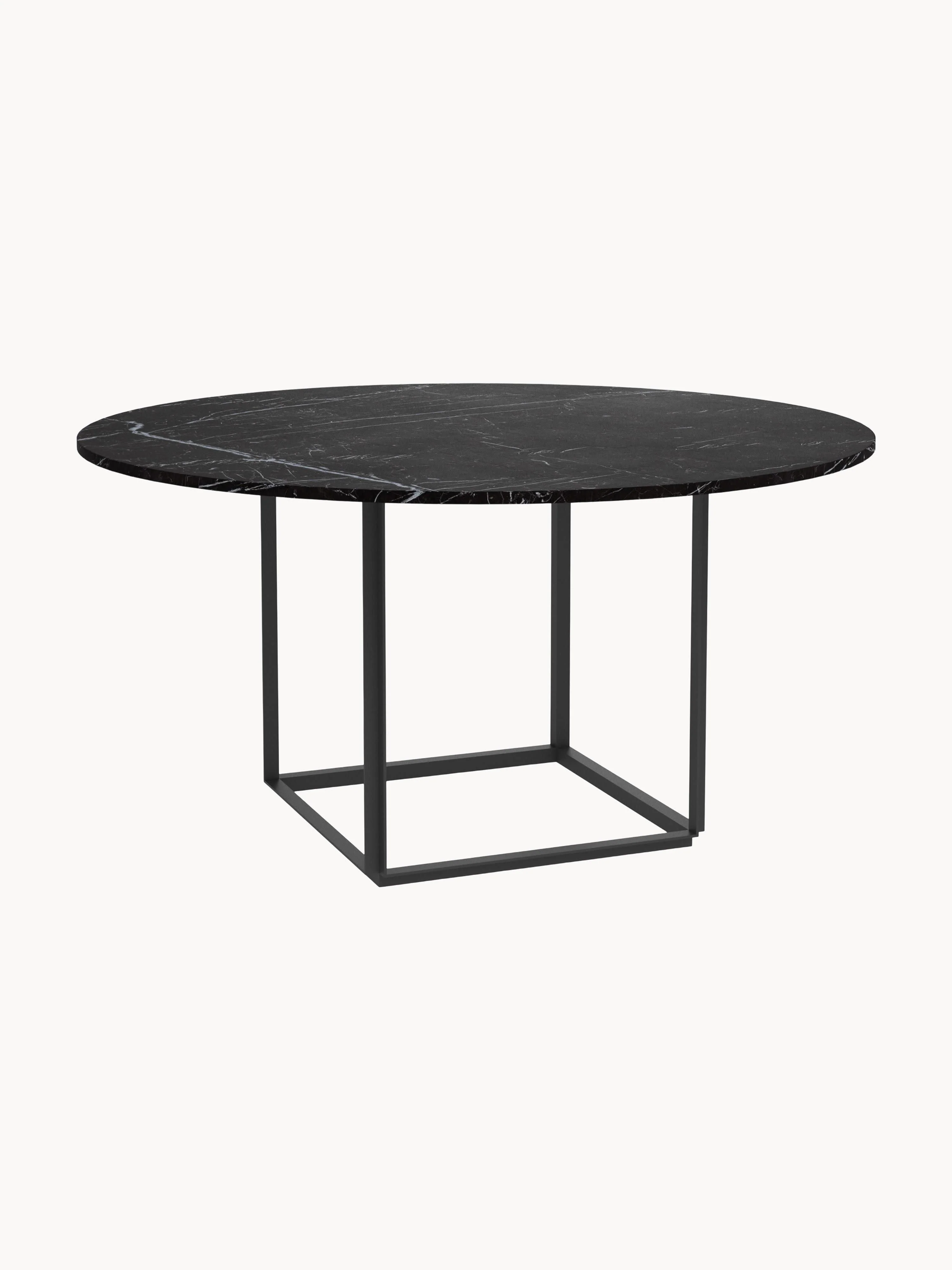 new-works Florence dining table with marble tabletop, Ø 145 cm