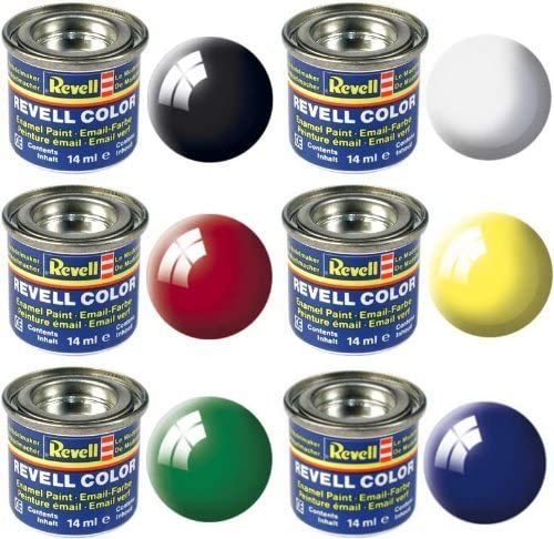 Revell Basic colour palette gloss colours - 6 x 14 ml Revell enamel paint c