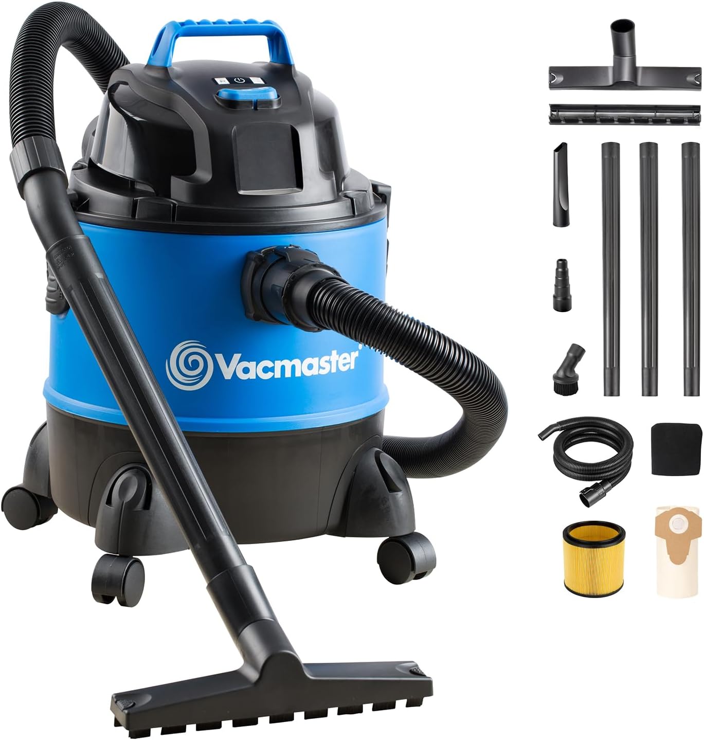 Vacmaster Store Vacmaster VQ1220PF Wet/Dry Vacuum Cleaner Multi-Purpose Industrial Vacuum Cleaner for Home, Garage, Car with Cartridge Filter, Fleece Filter Bag, 1250 W