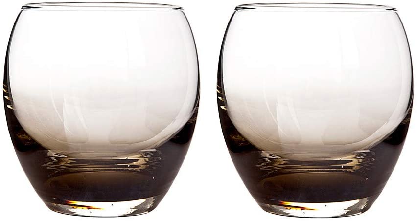 Denby 0.475 Litre Glass Halo/ Praline Wine Glass, Pack of 2, Red