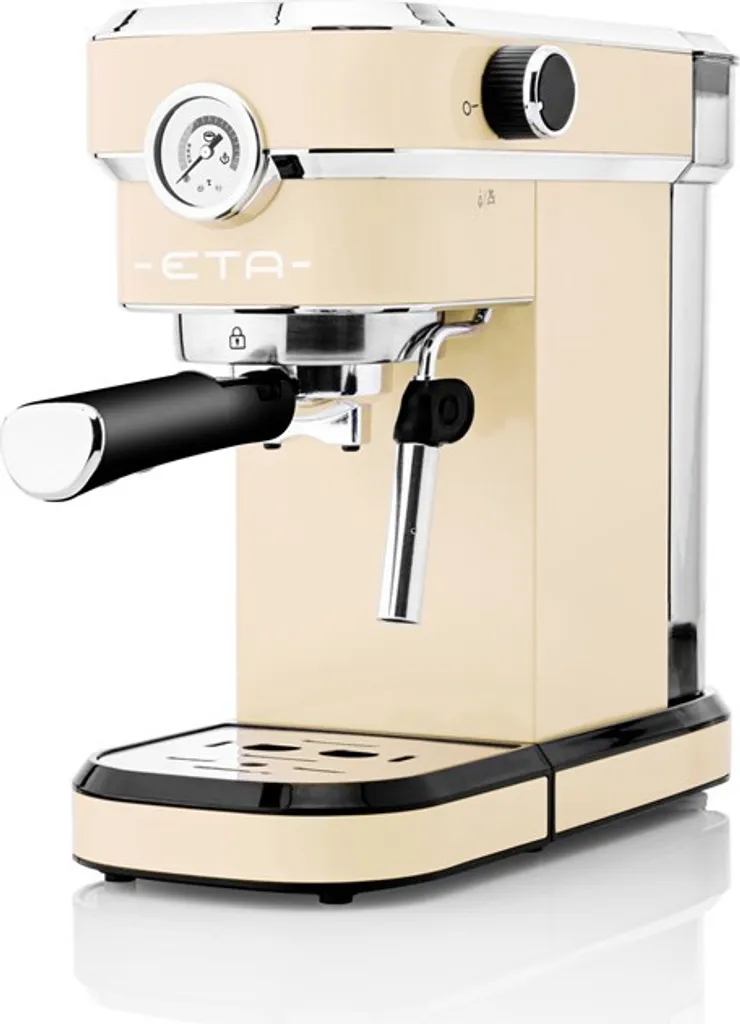 ETA STORIO ETA618190040 Retro beige espresso machine, 1350W, max. 20 bar, thermoblock