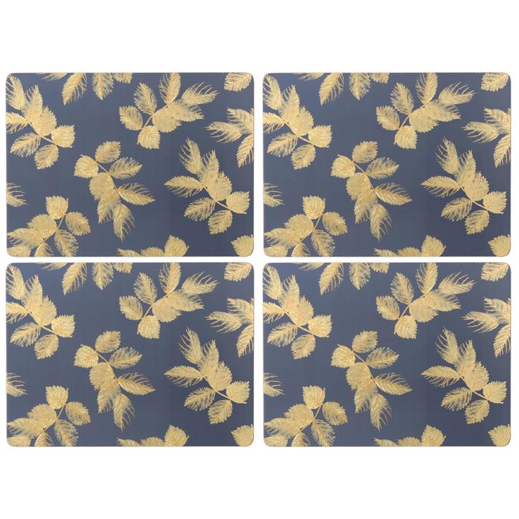 pimpernell Etched Leaves Placemat 40 X 30Cm 4-Pack