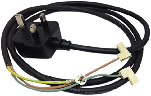 Kitchenaid Artisan and 5QT stand Mixer Power lead in Black, Factory, equipped UK connector