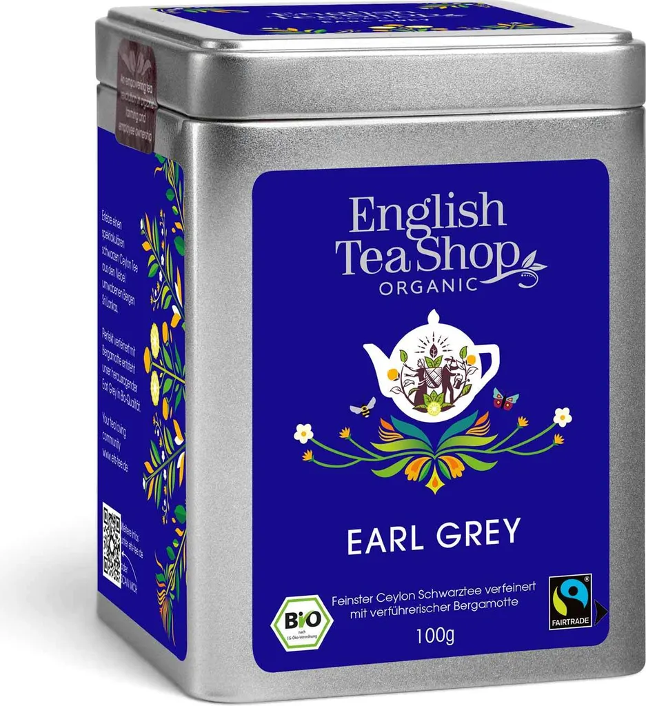 English Tea Shop ETS - Earl Grey, ORGANIC Fairtrade, loose tea, 100g can 100g