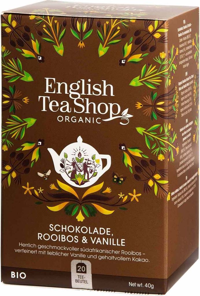 English Tea Shop ETS - Cocoa, Rooibos & Vanilla, Organic, 20 Tea Bags 40g