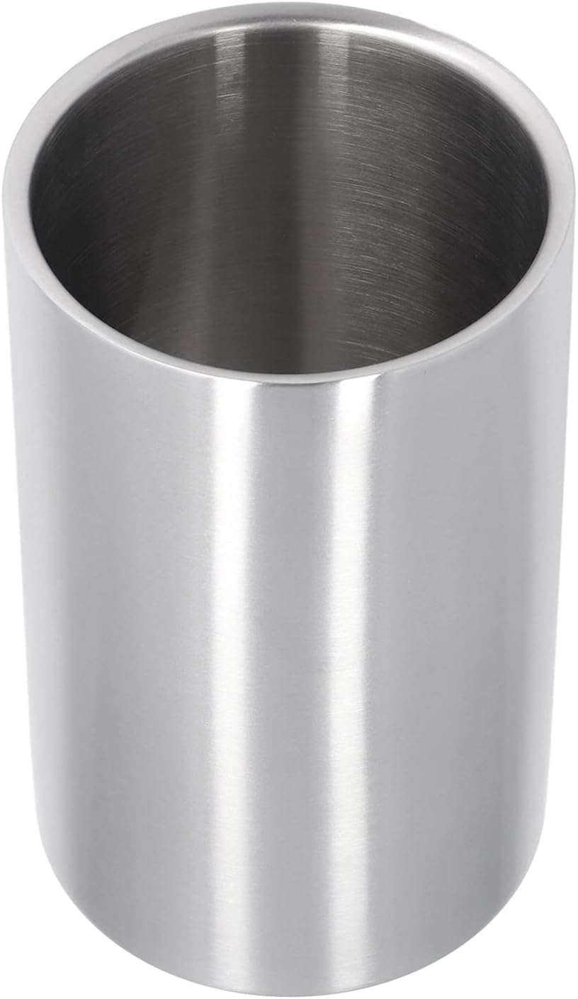 TIKATARER Wine Cooler for Bottles, Double Stainless Steel Champagne Bucket, Slim, Straight Shape, Slim and Compact Wine Cooler Bucket for Family, Bar, Cafe, Restaurant
