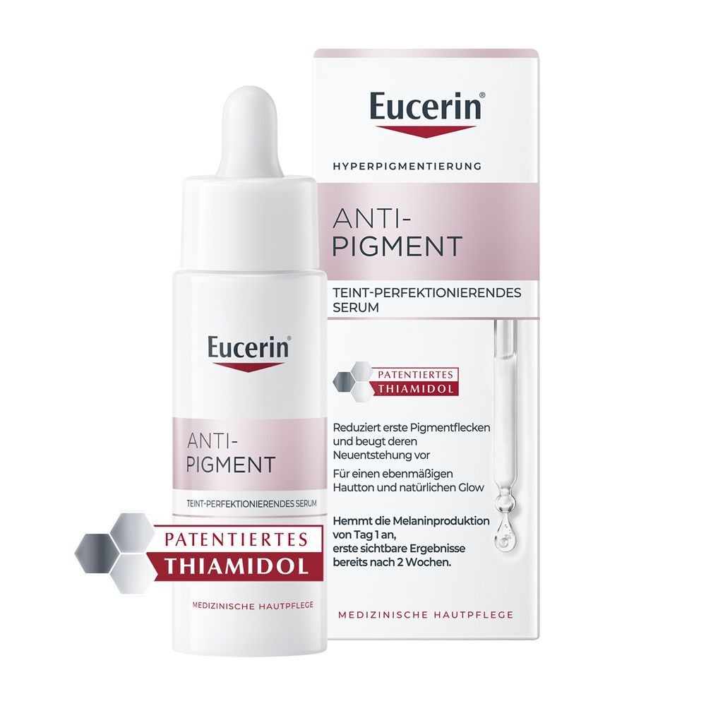 Eucerin Anti-Pigment Serum with Thiamidol® and hyaluronic acid, complexion perfecting against pigment spots + Eucerin Anti-Pigment Cleansing Gel 20ml FREE 30 ml
