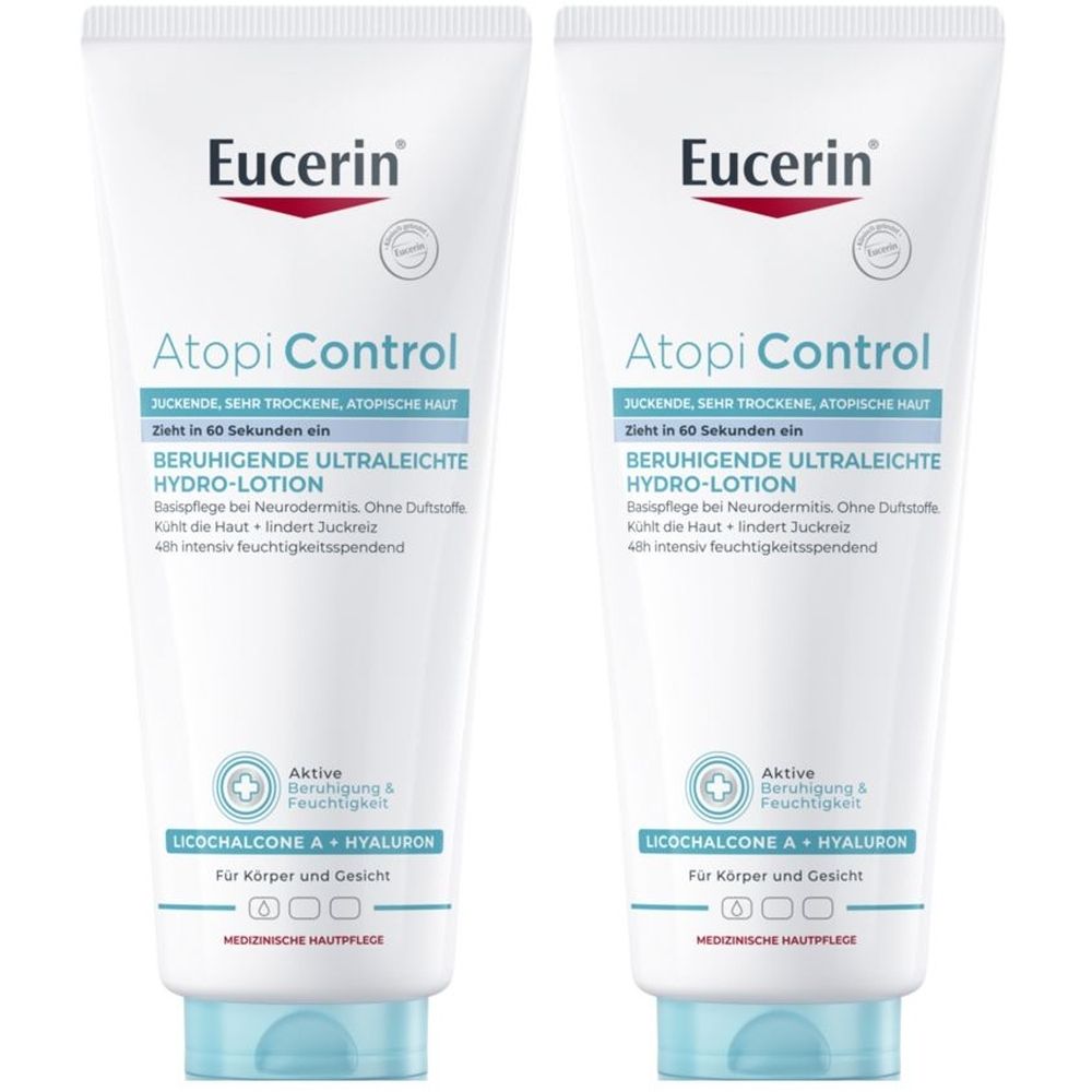 Eucerin AtopiControl Soothing Ultra-Light Hydro Lotion - Save 20% now with code "eucerin20", 2 x 400 ml