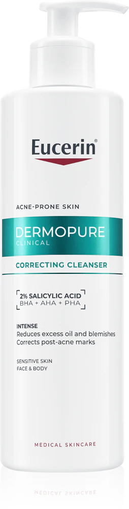 Eucerin DermoPure Clinical Correcting Cleanser Exfoliating Cleansing Gel for Face and Body