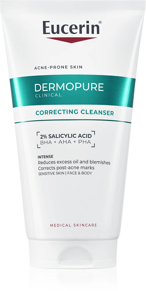 Eucerin DermoPure Clinical Correcting Cleanser Exfoliating Cleansing Gel for Face and Body