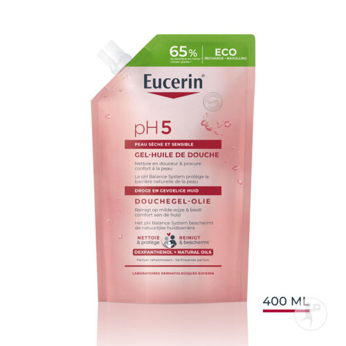 Eucerin pH5 shower gel oil refill bag 400ml