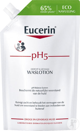 Eucerin pH5 Washing Lotion Face and Body Dry and Sensitive Skin Refill Bag 400ml