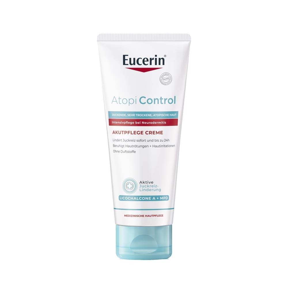 Eucerin® AtopiControl acute care cream helps effectively with acute neurodermatitis attacks, against itching, skin redness and inflammation - save €3 now with code "eucerin3" 100 ml