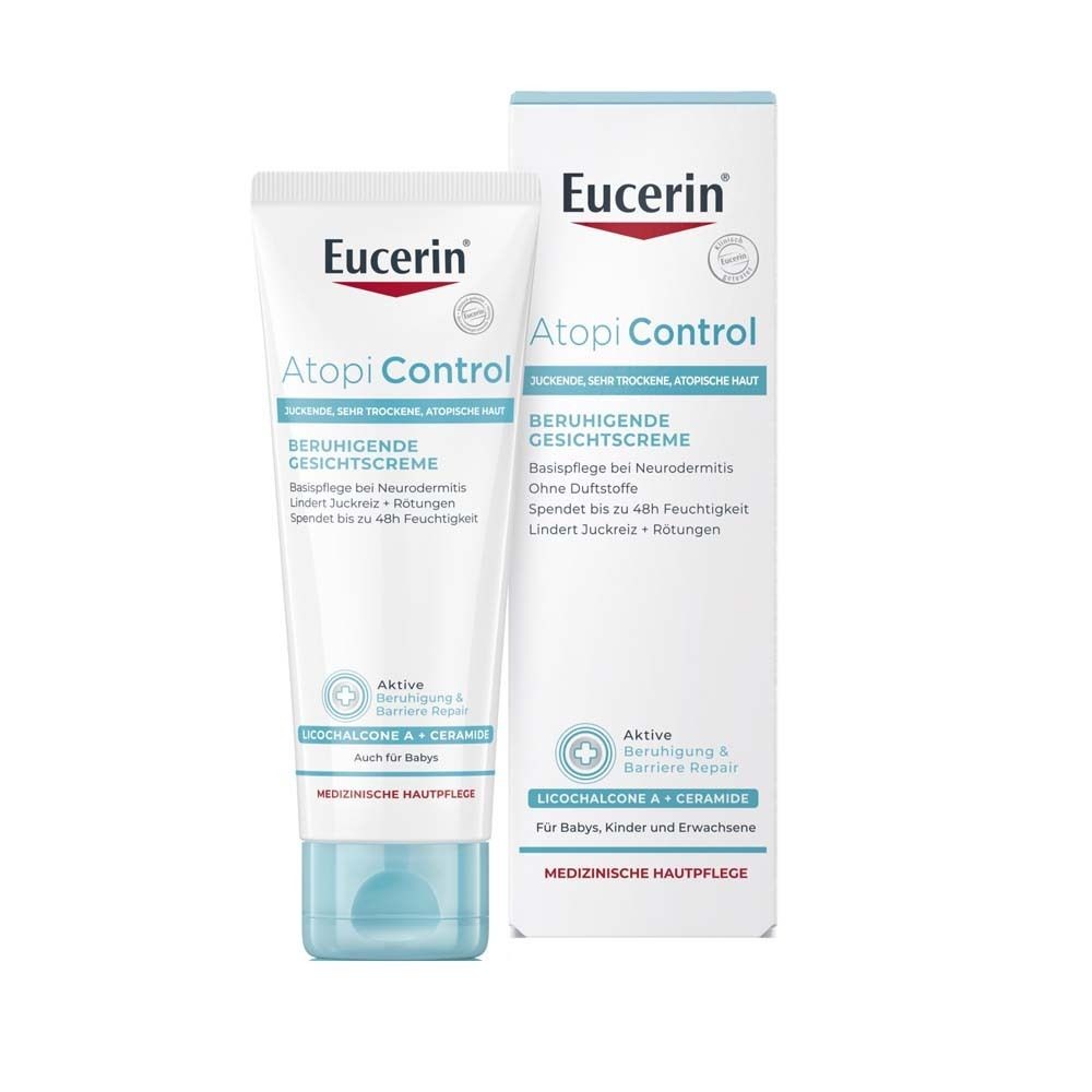 Eucerin® AtopiControl Soothing Face Cream - Moisturizing care for dry facial skin - now save 20% with code "eucerin20" 50 ml