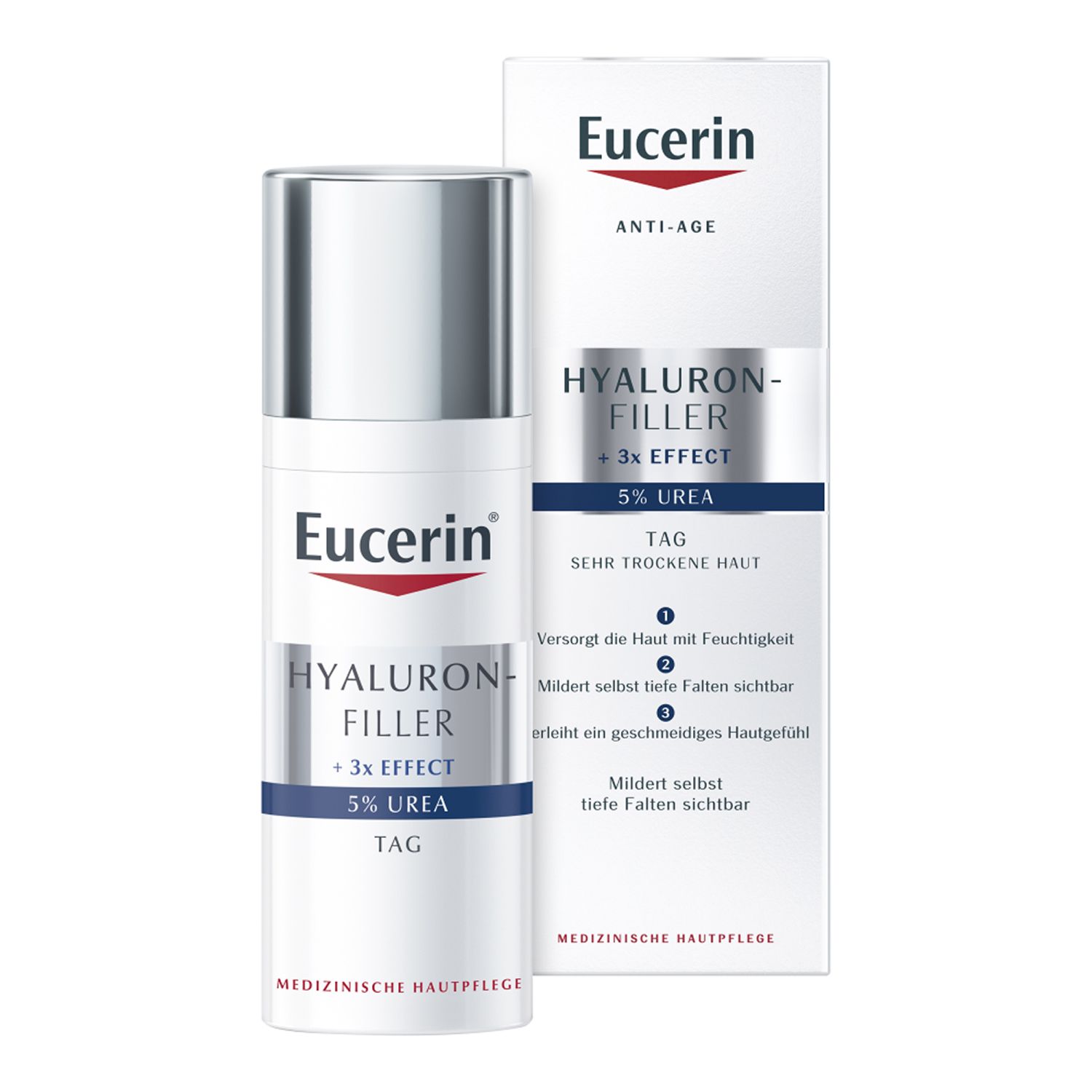 Eucerin® Hyaluron Filler 5% Urea Day Care - visibly reduces wrinkles and provides intensive moisture - now save 20% with code "eucerin20" 50 ml